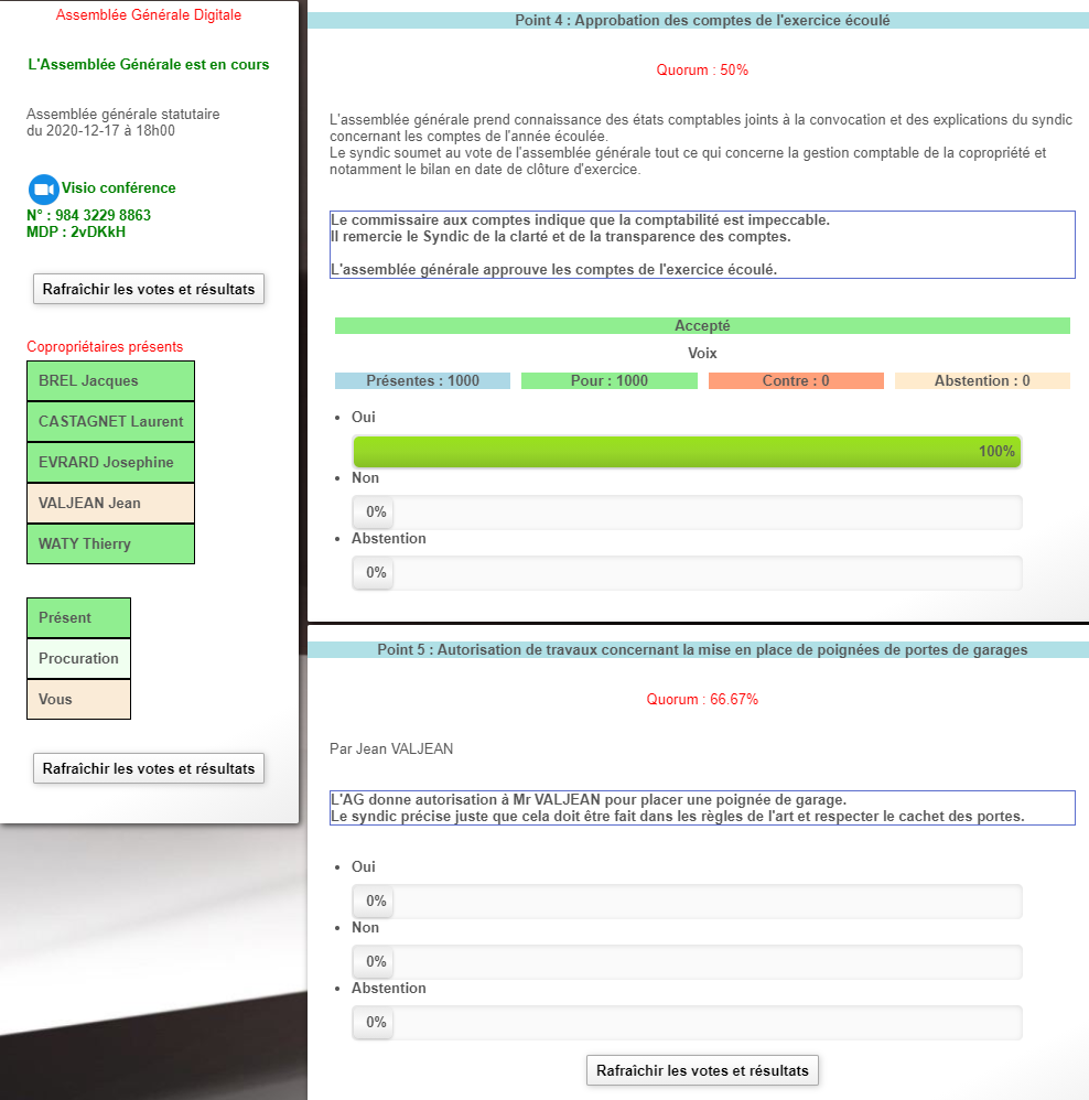 AG Web résultat
